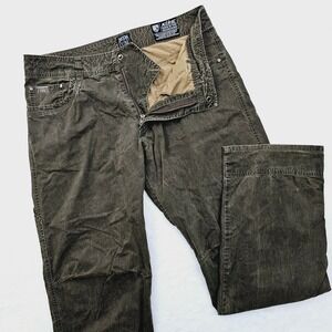 Kuhl Revolvr Pants Mens 34W 33L Olive Green Hiking Outdoor Articulated Utility